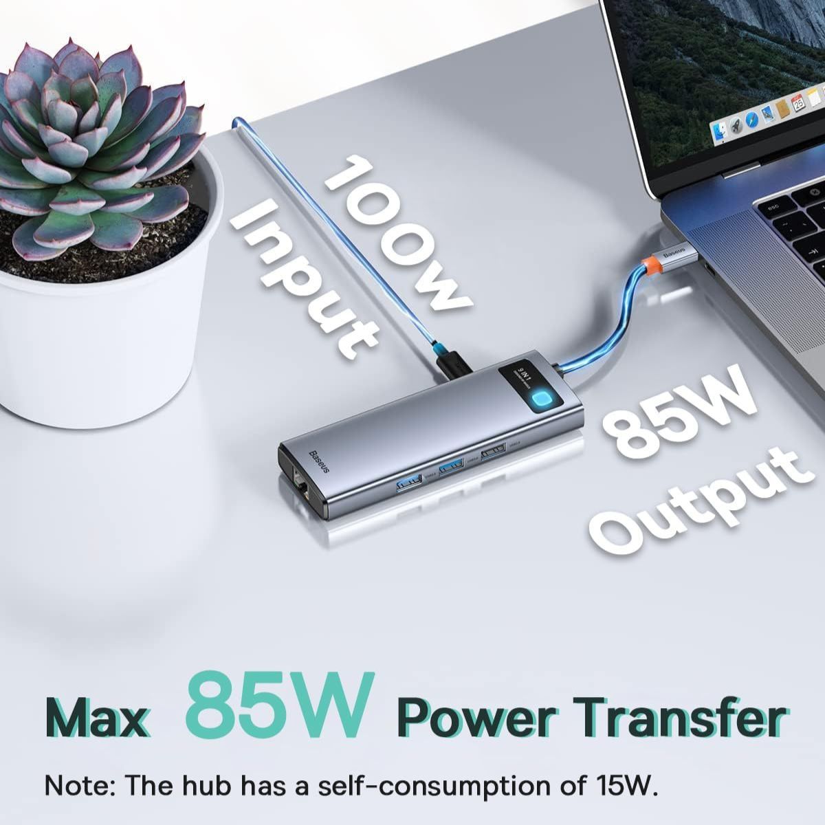 Baseus Metal Gleam Series 9-in-1 USB C HUB - Image 4