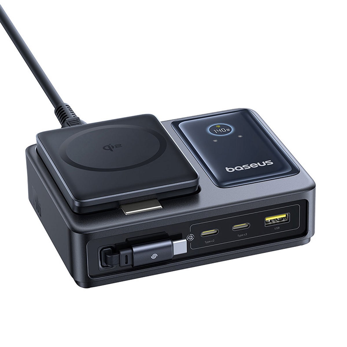 Baseus Nomos 5-in-1 Desktop Charger Qi2 140W - Image 5